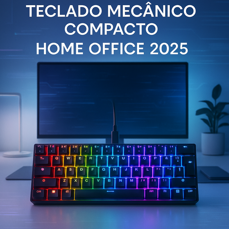 Uma imagem sobre Teclado mecânico compacto custo-benefício home office 2025