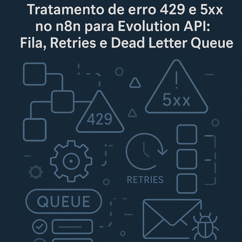 Tratamento de erro 429 e 5xx no n8n para Evolution API: Fila, Retries e Dead Letter Queue