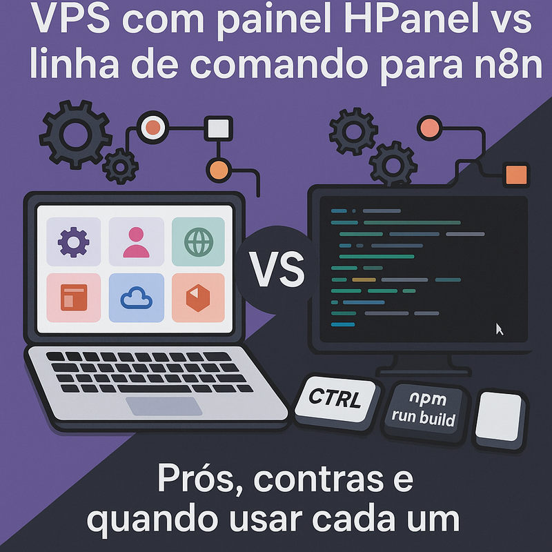Uma imagem sobre VPS HPanel vs linha de comando n8n: veja o melhor em 2025