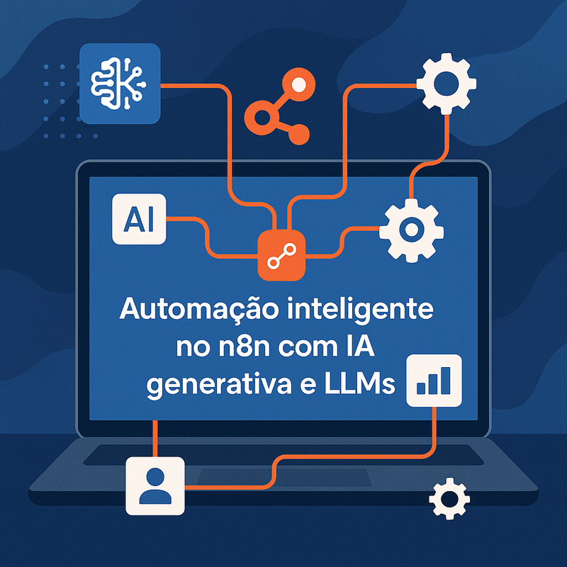 Uma imagem sobre Automação inteligente no n8n com IA generativa e LLMs