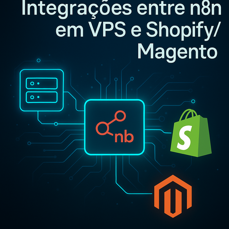 Uma imagem sobre Automatizar integrações n8n VPS Shopify Magento
