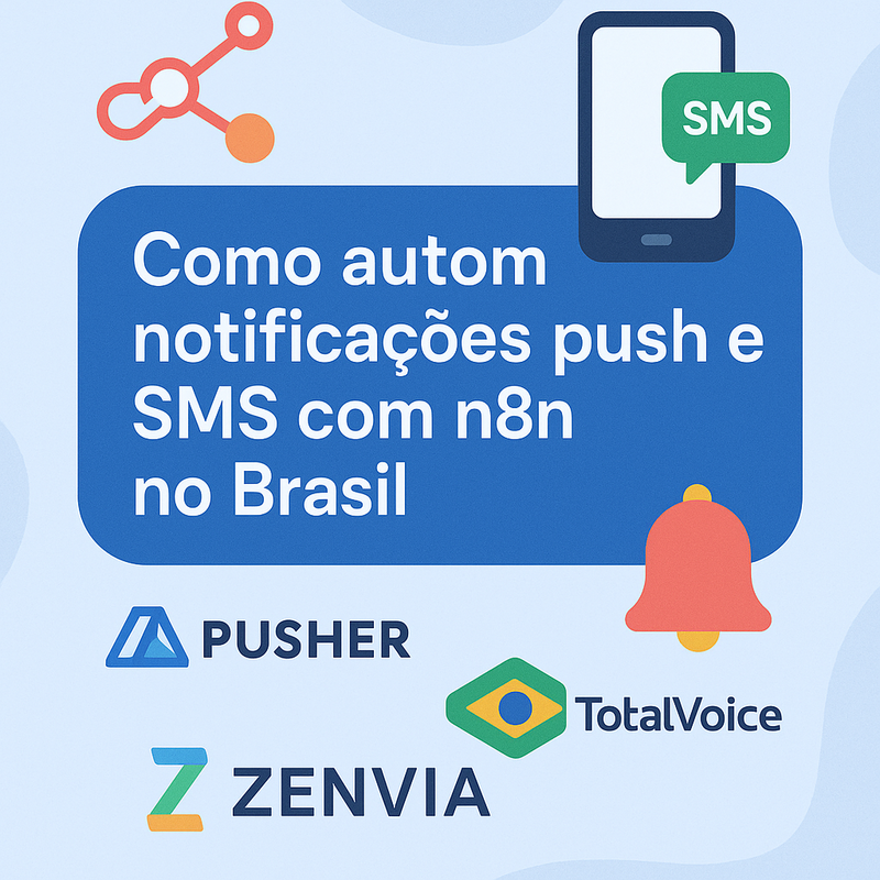 Uma imagem sobre Como automatizar notificações push e SMS com n8n no Brasil