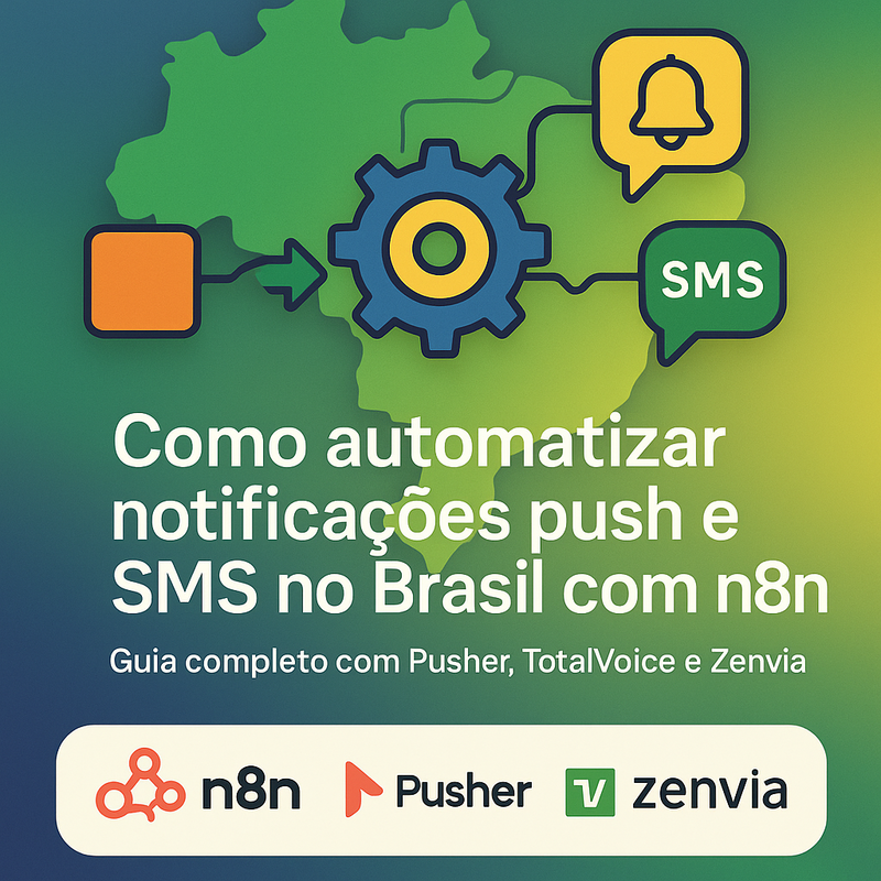 Uma imagem sobre Automatizar notificações push e SMS no Brasil com n8n