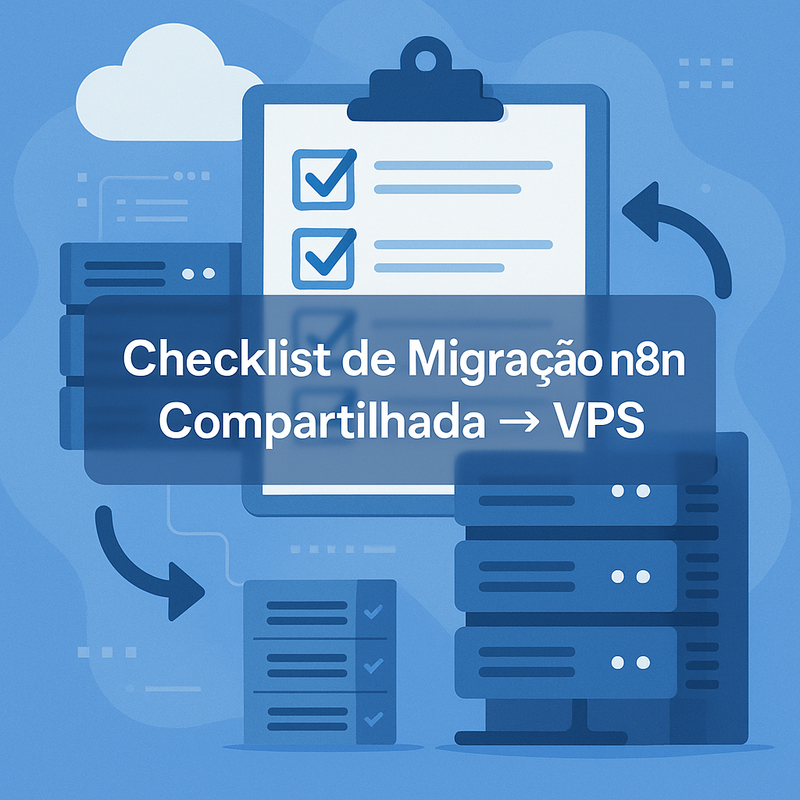 Uma imagem sobre Checklist migração n8n hospedagem compartilhada para VPS