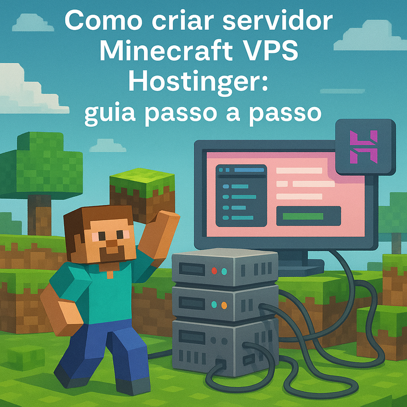 Uma imagem sobre Como criar servidor Minecraft VPS Hostinger passo a passo