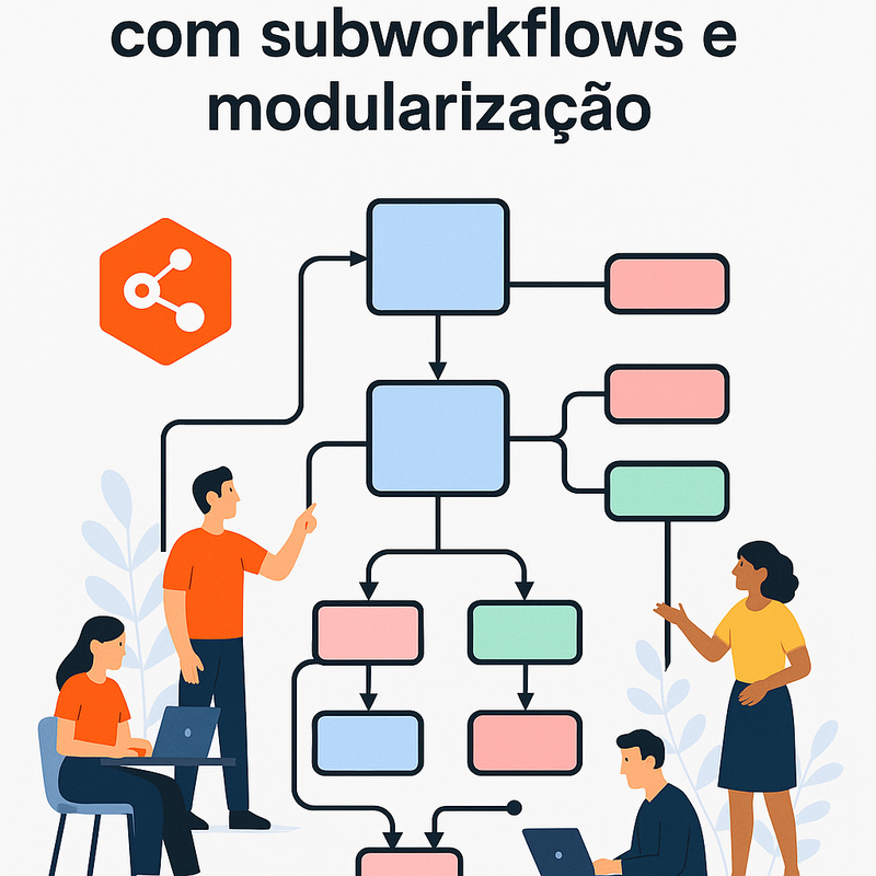 Uma imagem sobre Escalar automações n8n com subworkflows e modularização