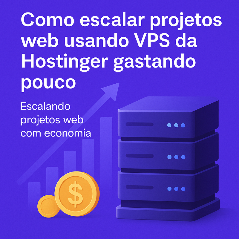 Uma imagem sobre Escale projetos web com VPS Hostinger gastando pouco
