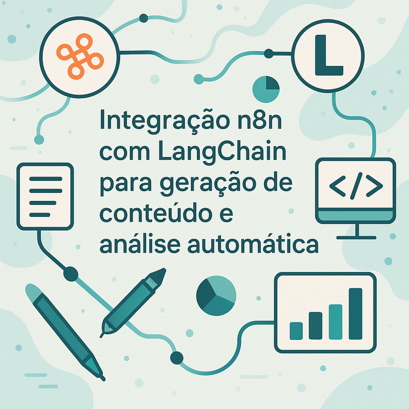Integração n8n com LangChain para geração de conteúdo e análise automática