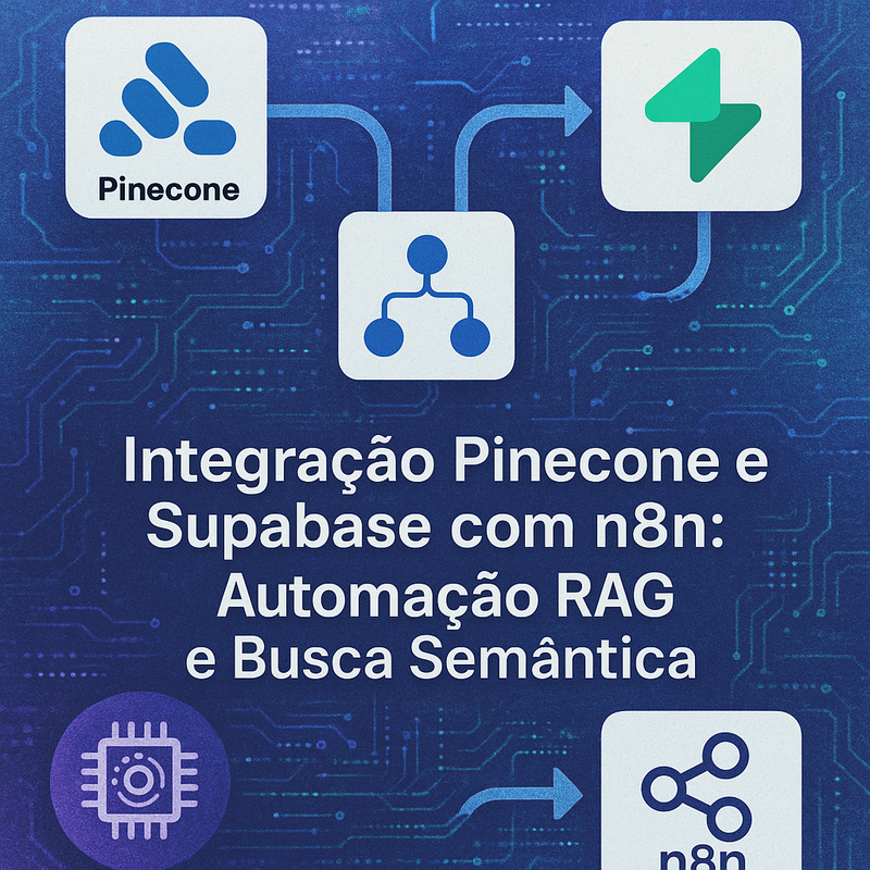 Uma imagem sobre Integração Pinecone Supabase n8n automação RAG
