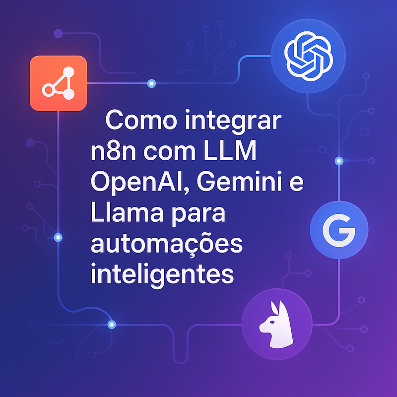 Uma imagem sobre Como integrar n8n com LLM OpenAI, Gemini e Llama