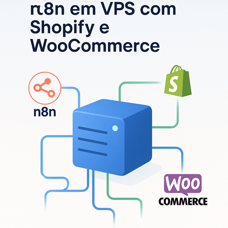 Uma imagem sobre Integrar n8n em VPS com Shopify e WooCommerce 2025