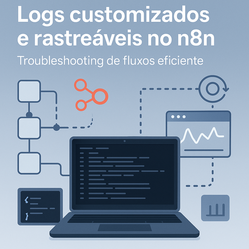 Uma imagem sobre Logs customizados e rastreáveis no n8n para troubleshooting