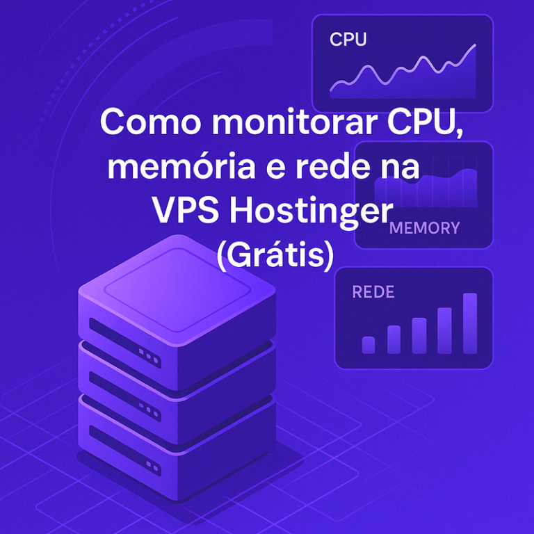 Como monitorar CPU, memória e rede na VPS Hostinger (Grátis)