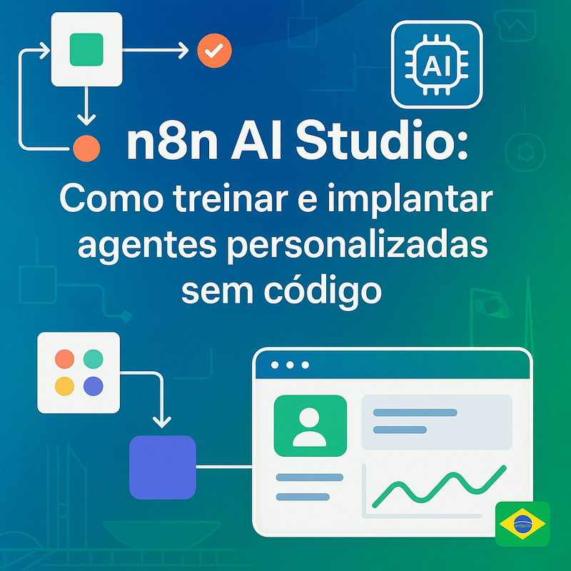 Uma imagem sobre n8n AI Studio: Treinar e implantar agentes sem código
