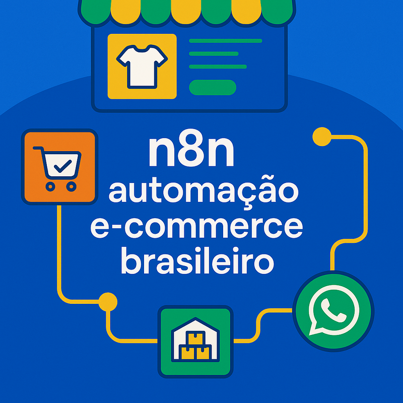 Uma imagem sobre n8n automação e-commerce brasileiro: exemplos práticos