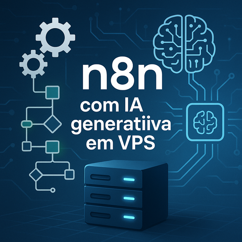 Uma imagem sobre n8n com IA generativa em VPS para automações inteligentes