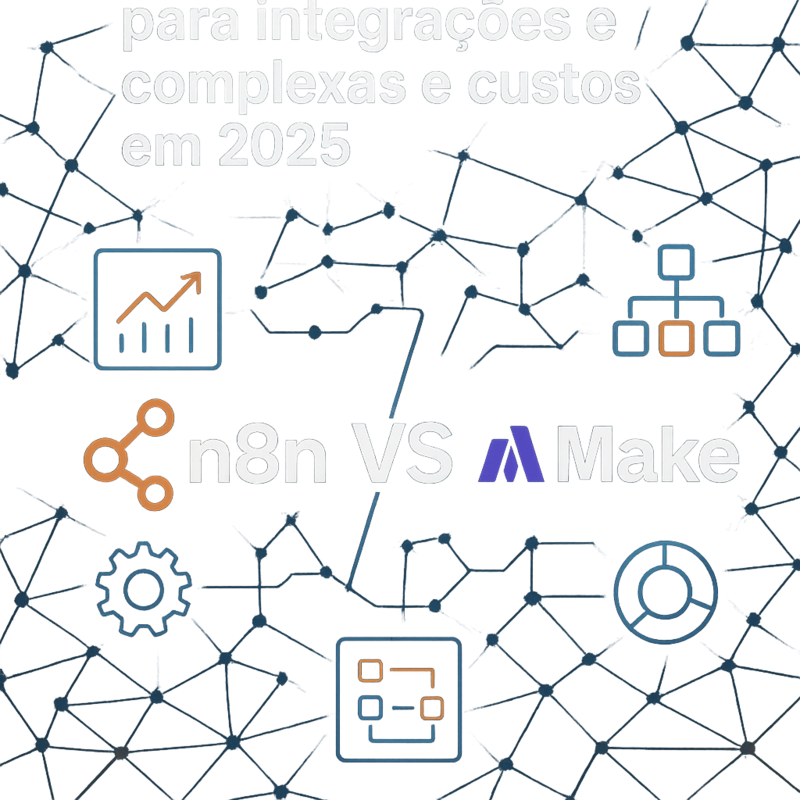 Uma imagem sobre n8n vs Make: integrações complexas e custos 2025