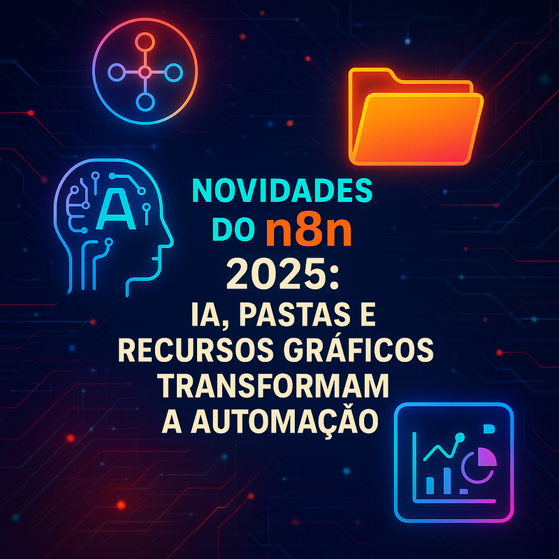 Uma imagem sobre Novidades do n8n 2025: IA, Pastas e Recursos Gráficos