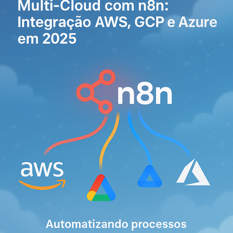 Uma imagem sobre Orquestração de workflows multi-cloud com n8n AWS GCP Azure