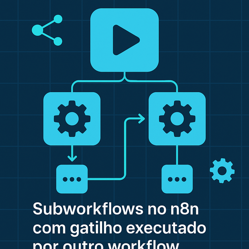 Uma imagem sobre Subworkflows no n8n com gatilho executado por outro workflow
