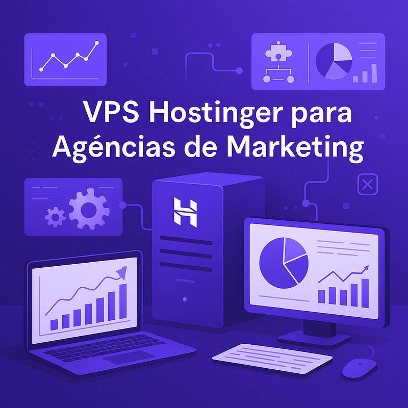 Uma imagem sobre VPS Hostinger para agências de marketing: centralize tudo