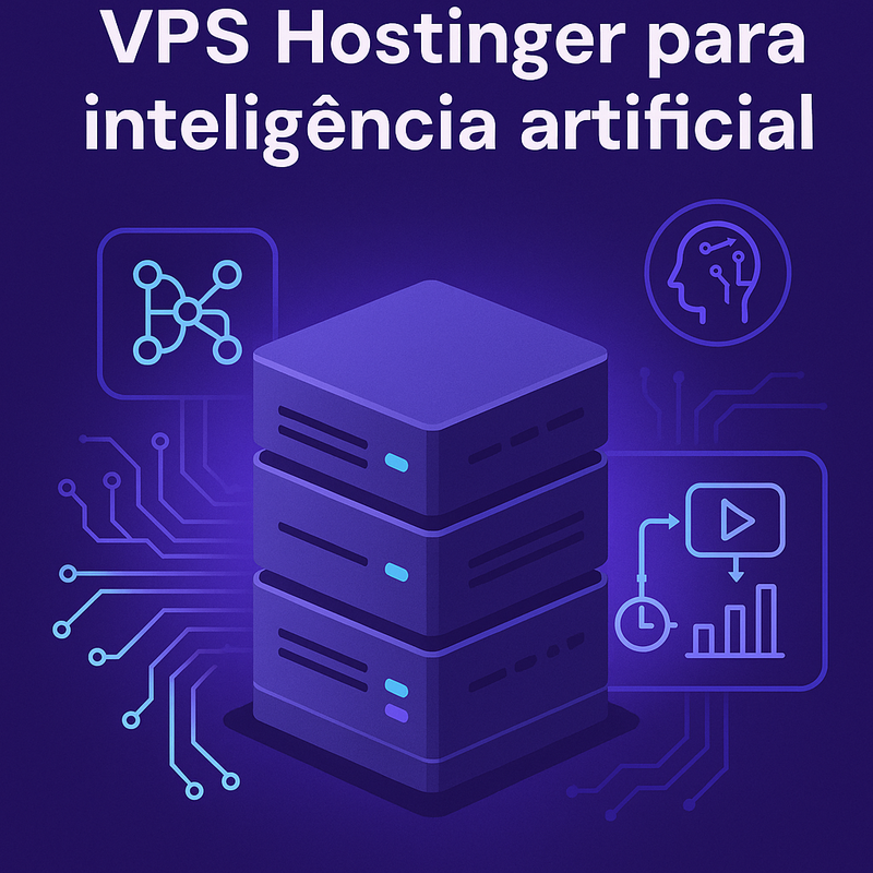 Uma imagem sobre VPS Hostinger para inteligência artificial 24h + cupom