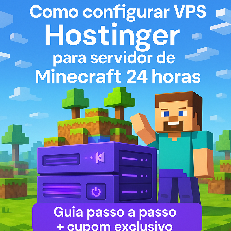 Uma imagem sobre Como configurar VPS Hostinger para servidor Minecraft 24h