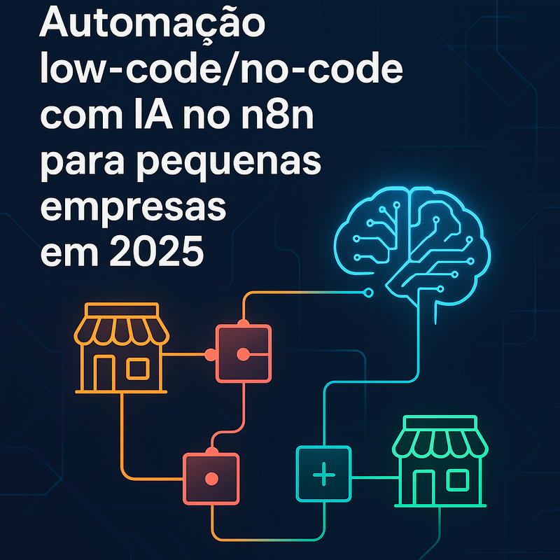 Uma imagem sobre Automação low-code IA n8n para pequenas empresas 2025