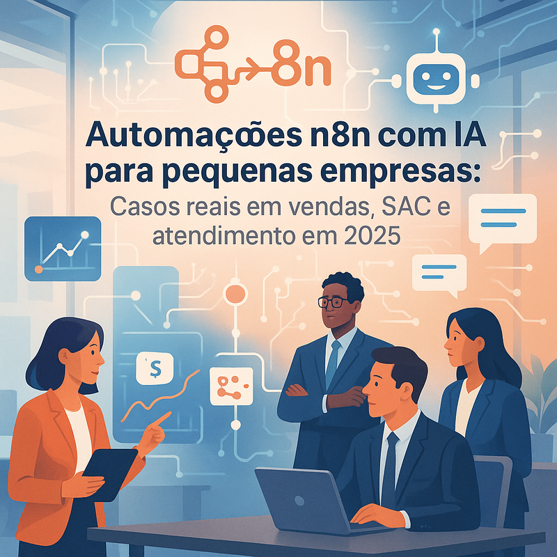 Automações n8n com IA para pequenas empresas: Casos reais em vendas, SAC e atendimento em 2025