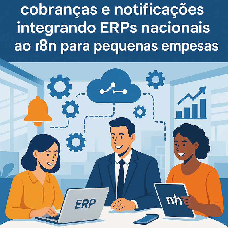 Uma imagem sobre Automatizar cobranças e notificações ERP n8n pequenas empresas