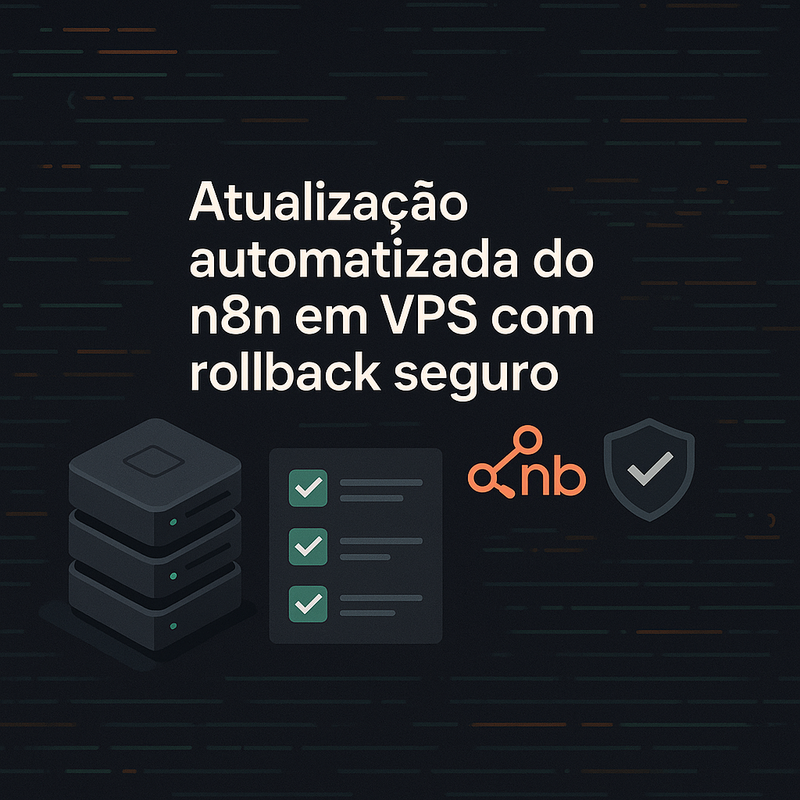 Checklist completo de atualização automatizada do n8n em VPS com rollback seguro