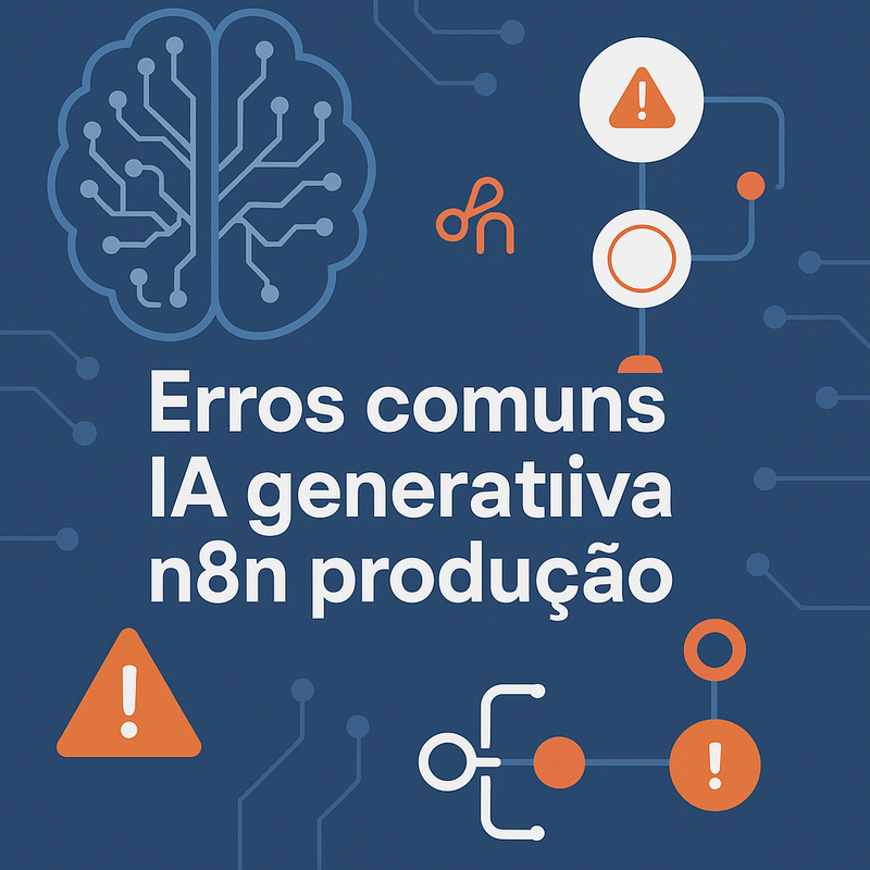 Uma imagem sobre Erros comuns IA generativa n8n produção: como corrigir