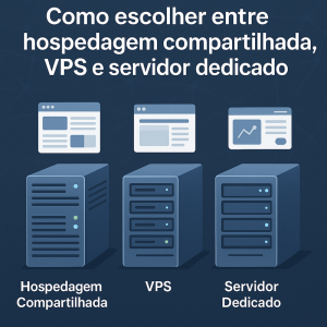 Como escolher entre hospedagem compartilhada, VPS e servidor dedicado: guia prático