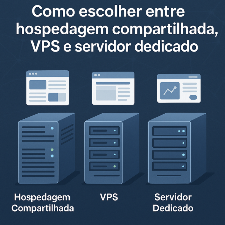 Como escolher entre hospedagem compartilhada, VPS e servidor dedicado: guia prático