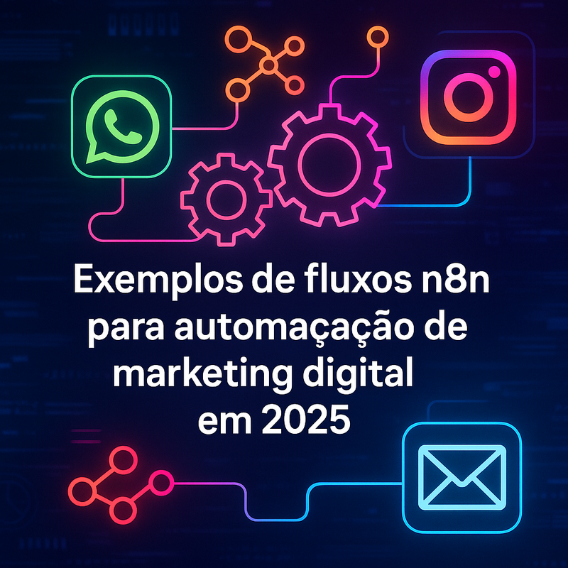 Uma imagem sobre Exemplos de fluxos n8n automação marketing com WhatsApp