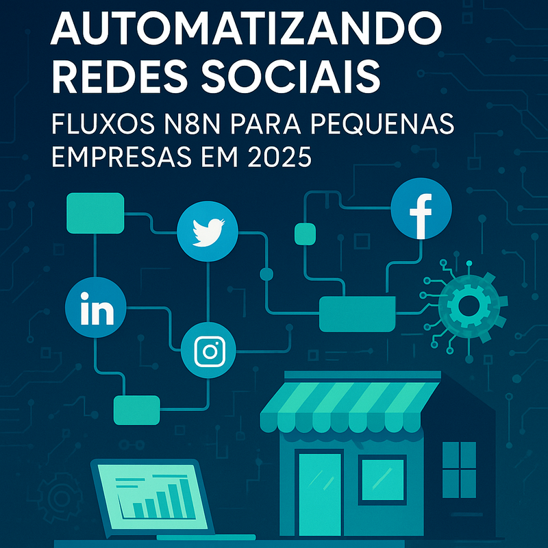 Uma imagem sobre Fluxos n8n para automatizar redes sociais 2025
