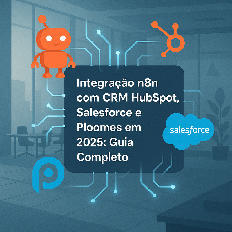 Uma imagem sobre Integração n8n com CRM HubSpot, Salesforce e Ploomes 2025