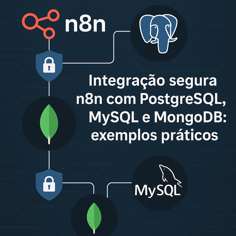 Uma imagem sobre Integração segura n8n com PostgreSQL, MySQL e MongoDB