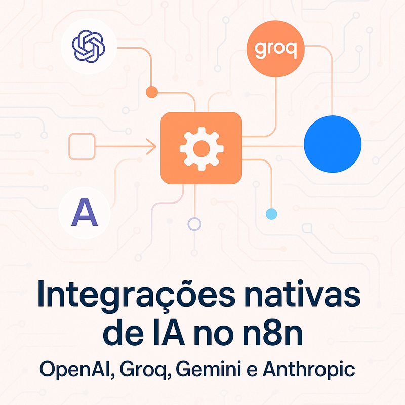 Uma imagem sobre Integrações nativas de IA no n8n: soluções OpenAI e mais