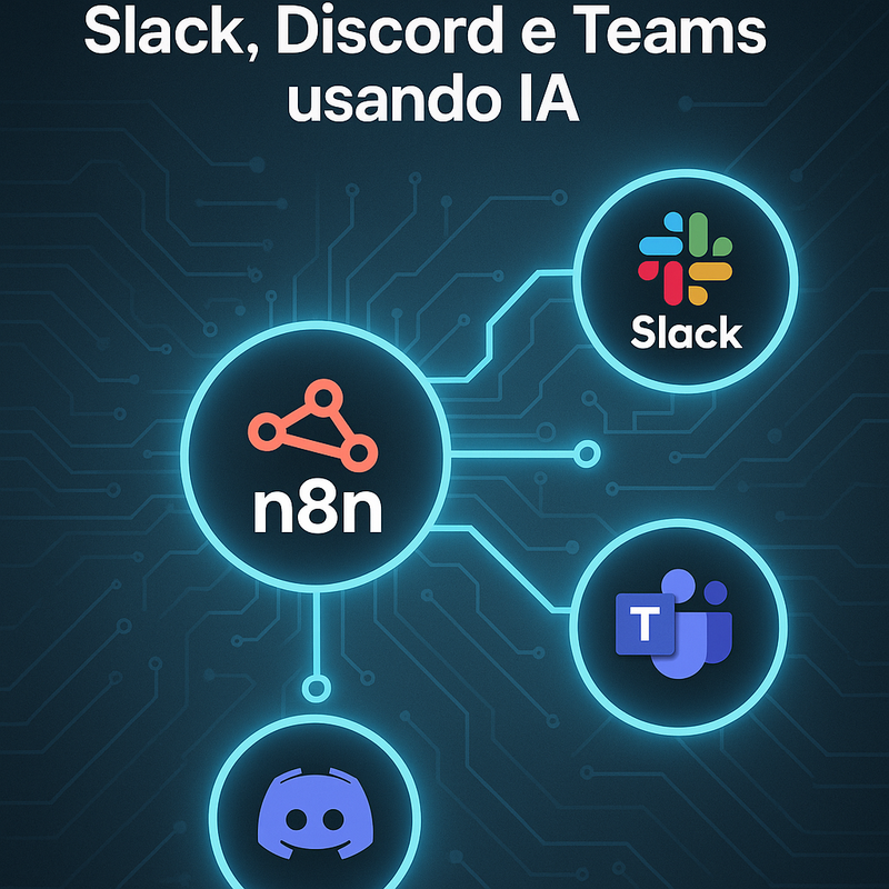 Uma imagem sobre Como integrar n8n com Slack, Discord e Teams usando IA
