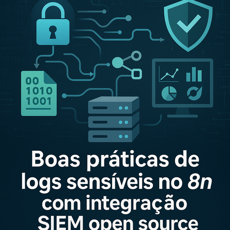 Uma imagem sobre Boas práticas de logs sensíveis n8n integração SIEM