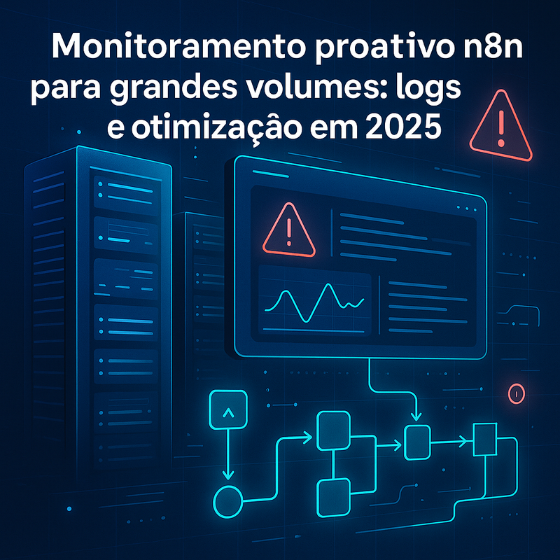 Uma imagem sobre Monitoramento proativo n8n grandes volumes 2025: guia