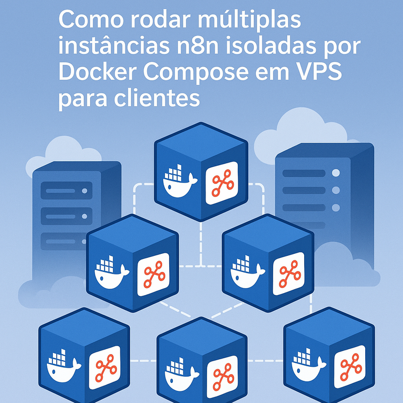 Uma imagem sobre Rodar múltiplas instâncias n8n Docker Compose VPS clientes
