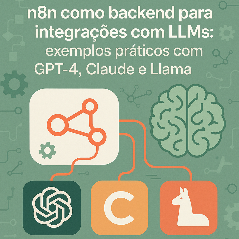 Uma imagem sobre n8n como backend para integrações com LLMs