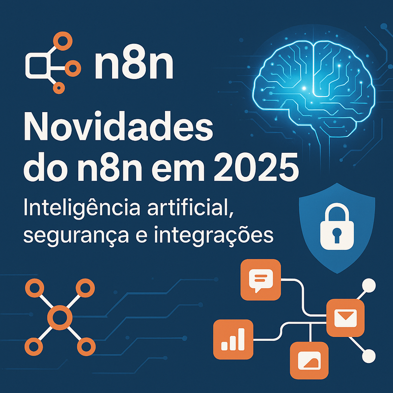 Uma imagem sobre Novidades do n8n em 2025: IA, integrações e segurança