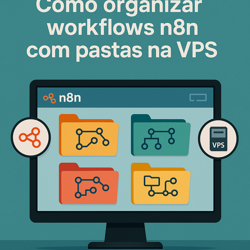 Uma imagem sobre Como organizar workflows n8n com pastas na VPS