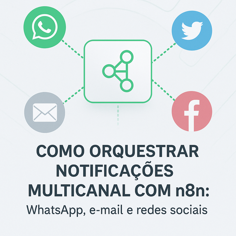 Como orquestrar notificações multicanal com n8n: WhatsApp, e-mail e redes sociais