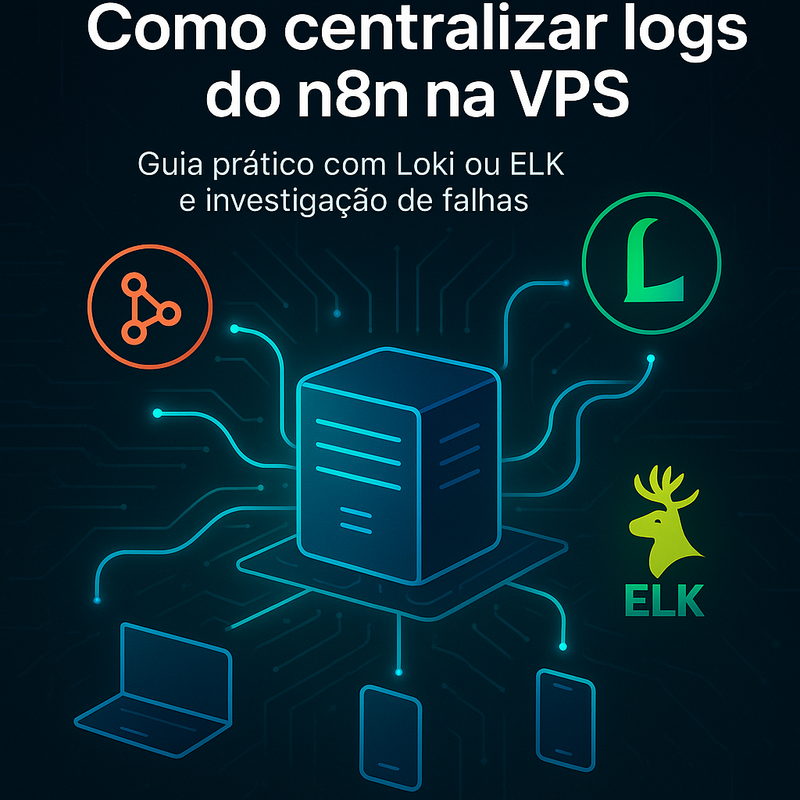 Como centralizar logs do n8n na VPS com Loki ou ELK e investigar falhas de workflows