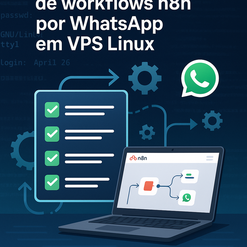 Checklist de automação de workflows n8n por WhatsApp em VPS Linux