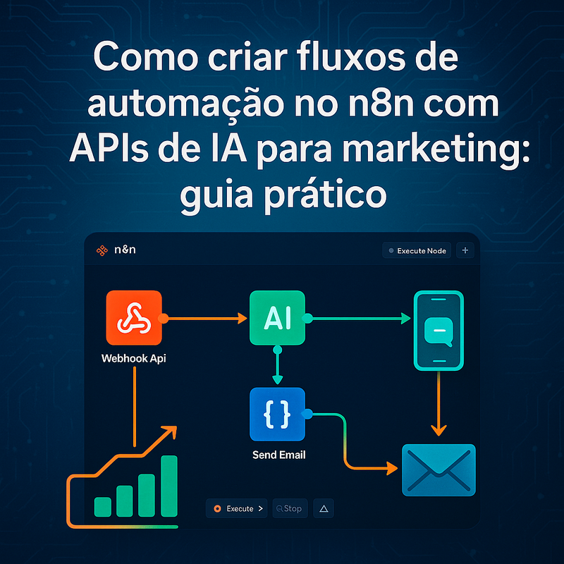 Uma imagem sobre Fluxos no n8n com APIs de IA para marketing